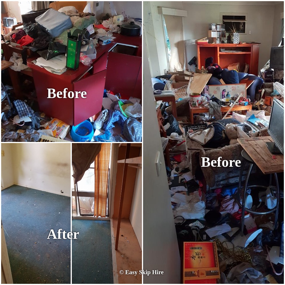 household rubbish removal before and after