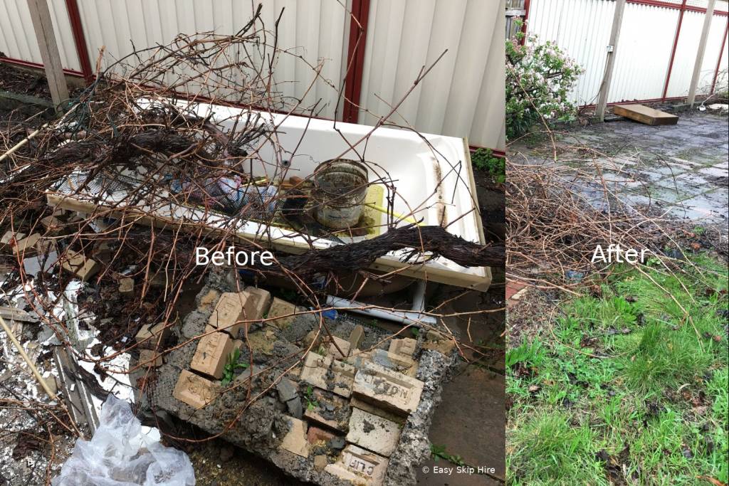 hard rubbish removal before after