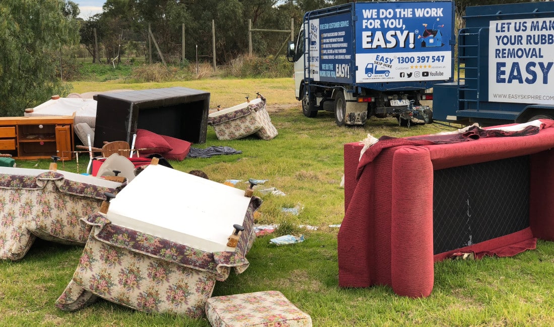 dumped rubbish removal by easy skip hire