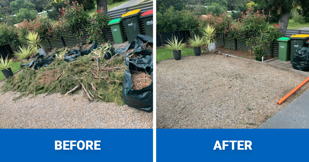 before after green waste