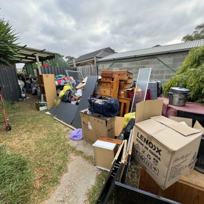 Rubbish Pile Removal before yard